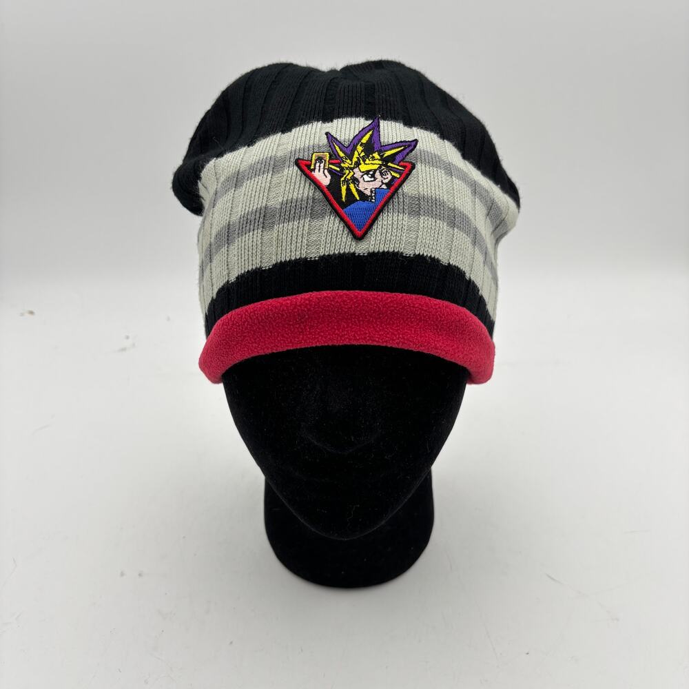 Vintage 2005 Yu-Gi-Oh  Striped Knit Beanie Cap Hat Youth 4-16